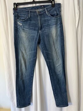 Adriano Goldschmed AG Women's The Stevie Ankle Jean Mid-Rise Dark. Size 30R